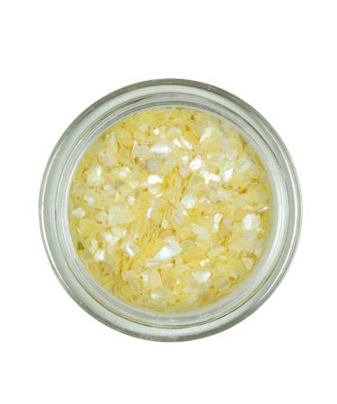 N&BF Nail Art Crushed Shells Yellow | Perlmutt Splinters for Gel & Acrylic Nails | Glitter Sea Shells Inlays - Buy Online on GoSupps.com