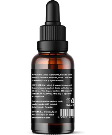 CBD HOME Oils CBD Oil 20 + Melatonin 30 ml Based on Coconut Oil MCT and Organic Hemp Seed Oil Omega 369 Certified Cannabidiol 6000 mg Made in the EU - Buy Online on GoSupps.com