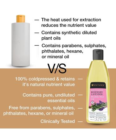 Soulflower Rosemary Lavender Oil - 100% Pure Coldpressed Oil for Healthy Hair & Scalp - 6.77 Fl Oz - Buy Online on GoSupps.com