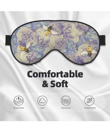 Bee Flying Print Soft Eye Mask | Travel Sleep Mask for Men & Women - Ultimate Comfort for Restful Sleep - Buy Online on GoSupps.com