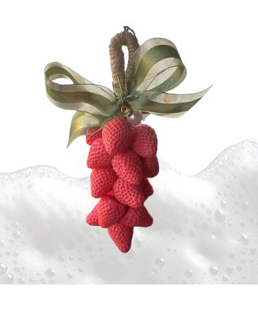 Savon Visage en Forme de Fraise Savon Corde pour Peau Sensible claircissant Hydratant Esth tique pour le Bain Soin D coratif Corps