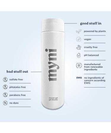 Myni Shower Gel Starter Set - Hydrating Body Wash in Eco-Friendly Bottle - Vegan & Sulfate-Free - Natural Ingredients - 2 Powder Refills - Gentle on Skin - International Shipping Available - Buy Online on GoSupps.com