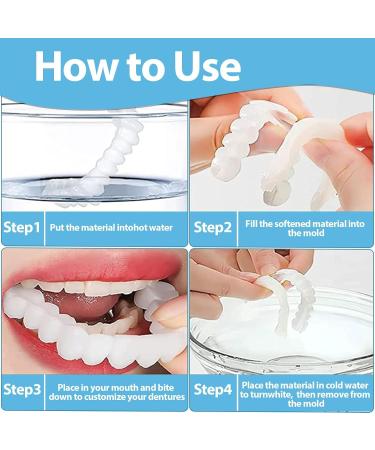 Provisional Dentures - 2 Pairs of Cosmetic Veneers & Fake Braces for Men & Women | International Shipping Available - Buy Online on GoSupps.com