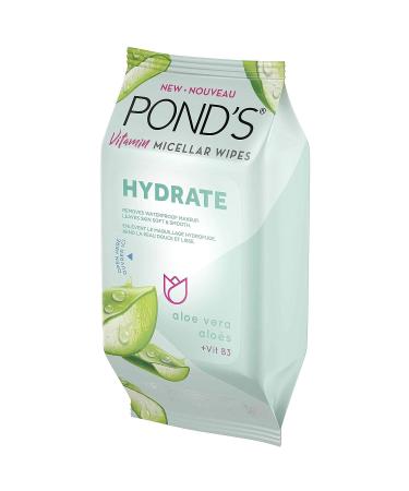 Pond's Vitamin Micellar Wipes with Aloe Vera - 25 Wipes, Removes Waterproof Makeup for Dry Skin - Buy Online on GoSupps.com