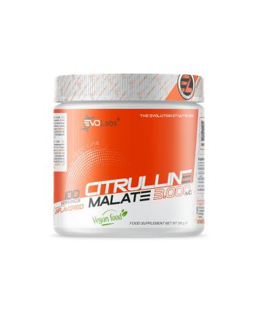 EVOLabs Citrulline Malate 300g Highly dosed pump booster for maximum performance | Vegan & perfectly soluble | Citrulline powder for optimal muscle supply