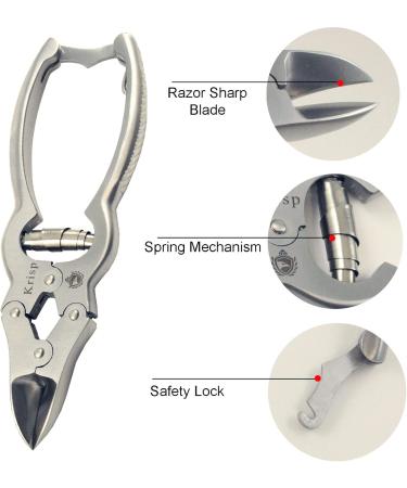 Toenail Clippers for Thick Ingrown Nails - Heavy Duty Surgical Stainless Steel Cutter for Men & Seniors | Krisp Beauty - Buy Online on GoSupps.com