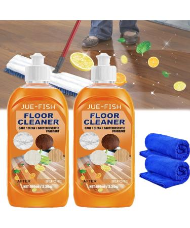 Floor Cleaner Jue-Fish Floor Cleaner Jue Fish Powerful Floor Cleaner Multifunctional Floor Cleaner Liquid With Fresh Scent Multi Purpose Floor Cleaner And Polish 100ml (2PC)