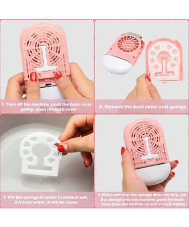 Portable Rechargeable Facial Steamer & Lash Dryer - Nano Mister with Mini Fan, 20ml Water Tank - Pink & White - Buy Online on GoSupps.com