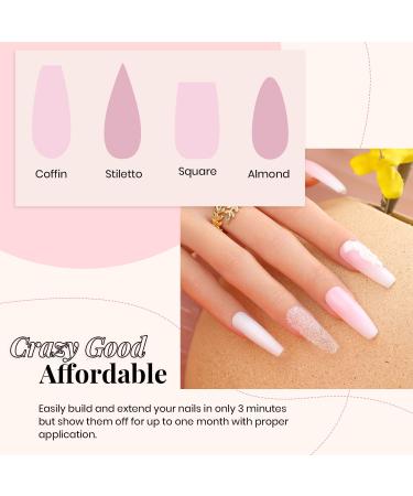 Beetles Poly Extension Gel Nail Kit | 30g Gel, 48W Lamp, Slip Solution, Nail Strengthener | Rhinestone Glitter Manicure Starter Kit - Mother's Day Gift (A-Black) - Buy Online on GoSupps.com