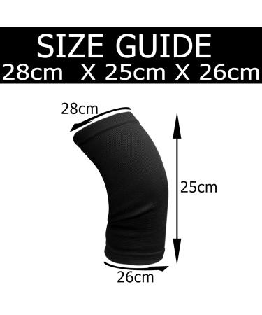 SystemsEleven Knee Support - Elastic Compression Bandage for Joint Pain & Sprains - 2 Pack Black Sleeve for Men & Women - Buy Online on GoSupps.com