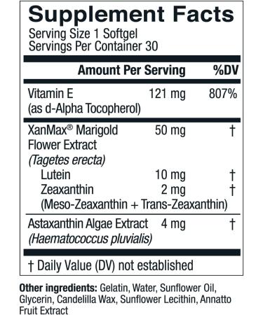 Live Conscious Eye Vitamins Select AREDS 2 Ingredients with Vitamin E, Lutein, and Astaxanthin - OptiWell Eye Health Supplement and Blue Light Support - 30 Softgels 30 Count (Pack of 1) - Buy Online on GoSupps.com