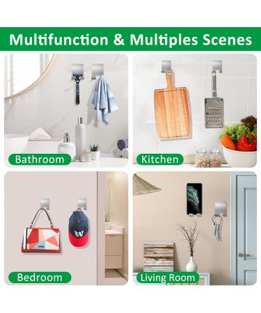 Boxing Razor Bracket Shower | Multi-Purpose Stainless Steel Hooks for Bathroom & Kitchen | Self-Adhesive No Drilling Towel Holder - 2 Piece Set - Buy Online on GoSupps.com