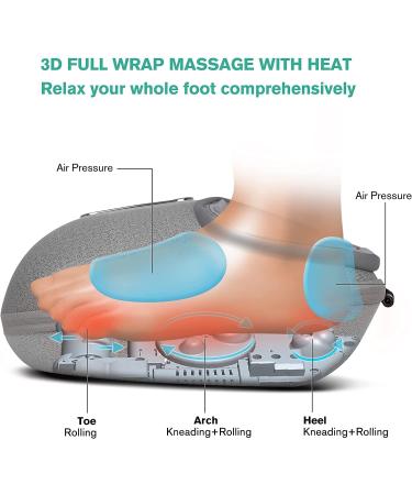 Medcursor Shiatsu Foot Massager with Heat - Deep Kneading for Tired Muscles - Adjustable Intensity for Home or Office Use - Buy Online on GoSupps.com