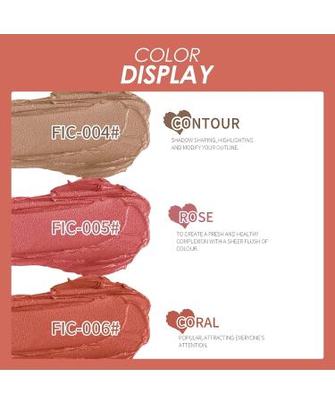 3-in-1 Multi Stick Makeup Set: Lip, Cheek, and Highlighter Stick - Waterproof and Long Lasting Cream Contour, Bronzer, and Face Makeup Stick - Cruelty-Free (Color Set B) - Buy Online on GoSupps.com