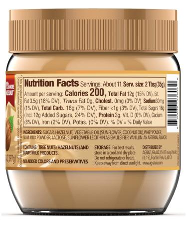 NUTIO Creamy Hazelnut Spread 14oz - 92% More Hazelnut, 37% Less Sugar, Palm Oil Free - Gluten Free, Non-GMO, Eco-Friendly Glass Jar - Perfect for Pancakes & Waffles - 1 Pack - Buy Online on GoSupps.com