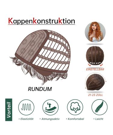 Testar 24-Inch Curly Ginger Wig for Women | Long Orange Synthetic Heat-Resistant Fiber Wig for Daily & Party Use - Buy Online on GoSupps.com