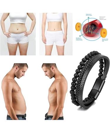 Shop Tap Slimming Bracelets for Women & Men | Magnetic Closure Health Bangles | Unisex Hematite & Lava Stone for Fatigue Relief | International Shipping Available - Buy Online on GoSupps.com