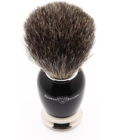 Edwin Jagger S81M586BAMZ Classic Ebony & Nickel Shaving Set | Pure Badger Brush Razors & Bowl for Men & Women - Premium Shaving Essentials - Buy Online on GoSupps.com