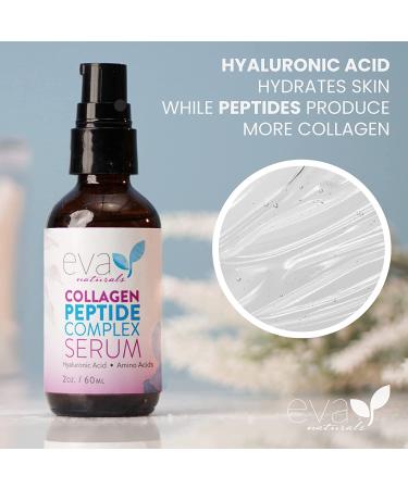 Collagen Peptide Serum for Face - Anti-Aging & Skin Brightening Formula with Aloe Vera & Hyaluronic Acid - 2oz - Buy Online on GoSupps.com