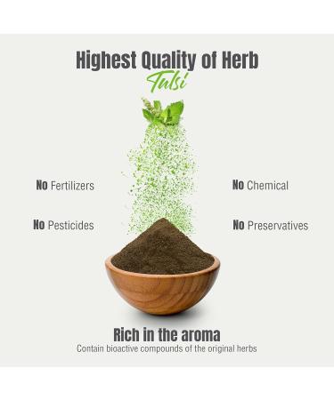 HerbsForever Tulsi Powder Holy Basil Leaves Powder Ocimum Sanctum Support Immune System Promote Calmness and Stress Relief Non GMO Vegan 454 GMS - Buy Online on GoSupps.com