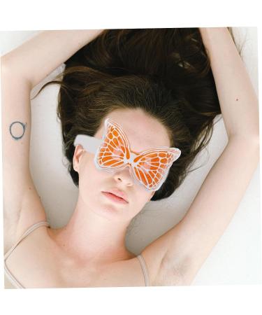 Healeved Ice Butterfly Eye Mask - Silk Gel Sleep Mask for Cooling and Comfort - Orange - Buy Online on GoSupps.com