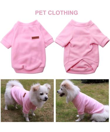 Shop Hualisiji Fleece Dog Sweater - Warm Lightweight Sweatshirt for Large Dogs in Soft Pink - Easy to Wear & Comfortable - Buy Online on GoSupps.com