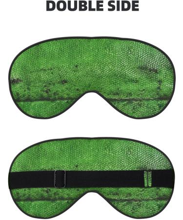 Premium Green Snakeskin Sleep Mask Eye Cover - Reusable Soft Blackout for Travel & Better Sleep | Perfect Gift for Men & Women - Buy Online on GoSupps.com