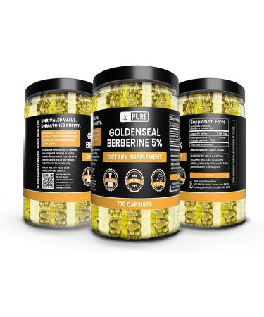 Buy PURE ORIGINAL INGREDIENTS Goldenseal Berberine - 730 Capsules No Fillers Lab Verified Pure Supplements - International Shipping Available - Buy Online on GoSupps.com