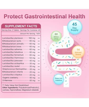 Organic Probiotics for Women with Cranberry, D-Mannose, Prebiotics - 50 Billion CFUs for Digestive Health, Gut Health, Immune Booster, Weight Management - Buy Online on GoSupps.com