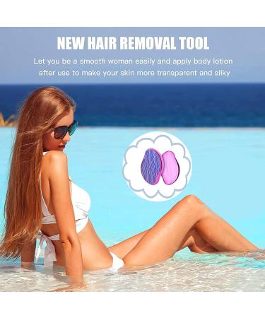 Crystal Hair Eraser Painless Hair Removal Tool Magic Nano Crystal Hair Eraser Painless Hair Remover for Men & Women Physical Epilator Apply to Any Part of Body Fast & Easy Hair Removal (Rose) - Buy Online on GoSupps.com