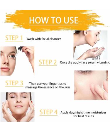 Tongyend Vitamin C Face Serum 20% Vitamin C Serum for Face Organic Vitamin C Anti Aging Serum for Face Collagen Serum for Face Fades Dark Spot Boost Skin Collagen Hydrate & Brighten - Buy Online on GoSupps.com