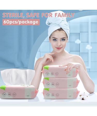 GothicBride 100% Cotton Disposable Face Towel Dry Wipes 180 Count - Super Absorbent & Lint Free for Makeup Removal and Sensitive Skin (3 Pack) - Buy Online on GoSupps.com