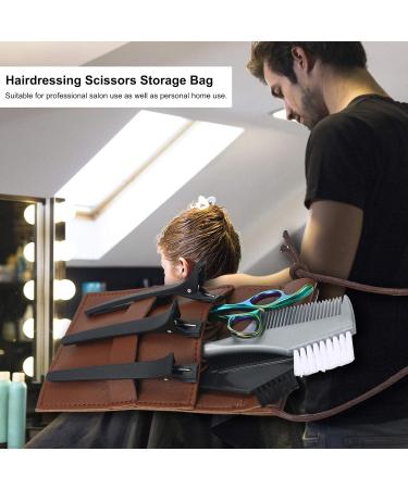 PU Leather Hairdressing Scissors Storage Bag | Adjustable Waist Pouch for Hair Stylists & Barbers | Scissors & Tools Organizer - Buy Online on GoSupps.com