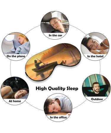 Bass Fish Sunset Sleep Eye Mask & Blindfold - Elastic Strap for Women Men Sleep Travel Nap - Buy Online on GoSupps.com