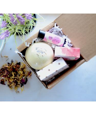 Self Care Package Spa Gift Set with Deluxe Aromatherapy Bath Bombs Travel Soap and Lip Balm Special Unique Relaxing Gift for Wife Mom Sister Aunt Friend and Grandma
