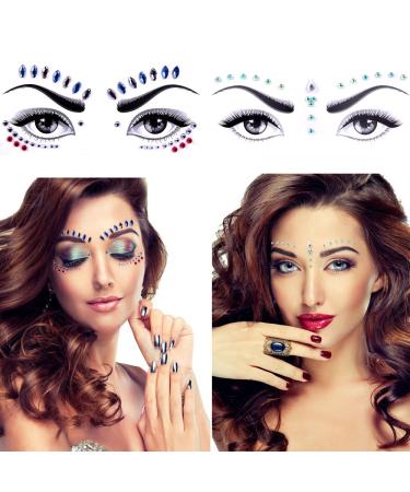 Lady Up Face Gems Stick On Rhinestones Mermaid Bindi - Halloween Festival & Party Temporary Tattoos - Buy Online on GoSupps.com