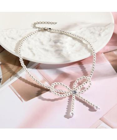 Kuaiyiju Butterfly Statement Necklace - Adjustable Collarbone Chain with Acrylic Beads | Elegant Black & Crystal Jewelry for Women - Buy Online on GoSupps.com