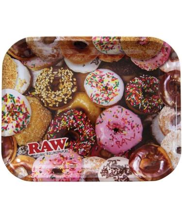 Raw Delicious Doughnuts Metal Rolling Tray - Large 14x11 | Premium Rolling Tray - Buy Online on GoSupps.com