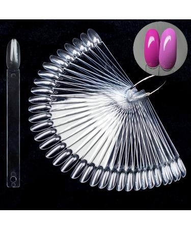 Medium Oval Nail Art Practice Tips BORNBYME 100pcs Clear Nail Polish Swatch Sticks Tips Nail Sample Sticks for Gel Nail Polish Color Display
