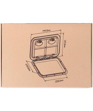 SmartMarine White Marine Deck Access Hatch 17.3x12.4 - Rectangle Boat Deck Hatch & Lid - Buy Online on GoSupps.com