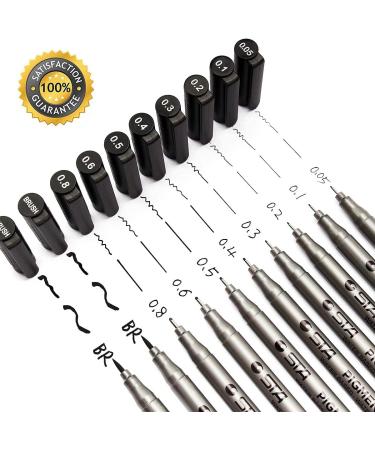 PANDAFLY Black Micro-Pen Fineliner Ink Pens - Fine Point Pens for Anime, Manga, Drawing, Illustration, Bullet Journaling - Buy Online on GoSupps.com