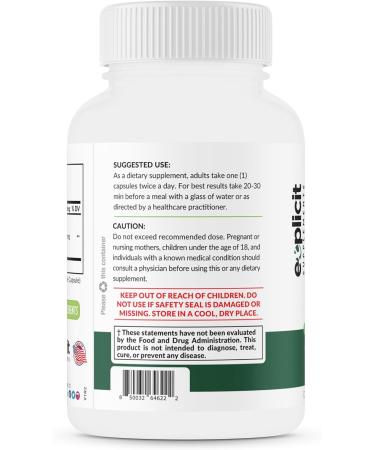 eXplicit Supplements Extra Strength Chlorella Superfood Capsules Broken Cell Wall High Potency Vegan Super Food 1000mg Daily - 60 Capsules - Buy Online on GoSupps.com