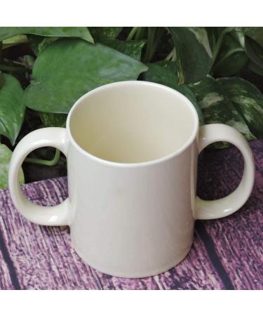 Dual Handle Mug for Tremors Relief | Microwave Safe 11.83 US Fl. Oz. (350 Ml) BPA-Free | Light Lemon Color - Buy Online on GoSupps.com