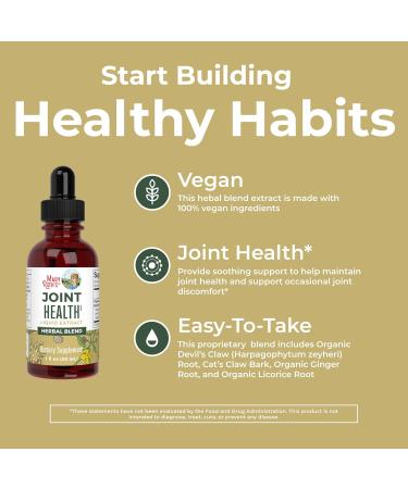 Joint Support Supplement by MaryRuth's - Vegan Herbal Blend Liquid Drops with Ginger Root Licorice Root Cat's Claw & Devil's Claw | Non-GMO | 30 Servings - Buy Online on GoSupps.com