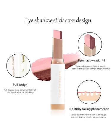 Freeorr Double Colors Gradient Eyeshadow Stick 6 Colors Waterproof Glitter & Matte Finish - Buy Online on GoSupps.com