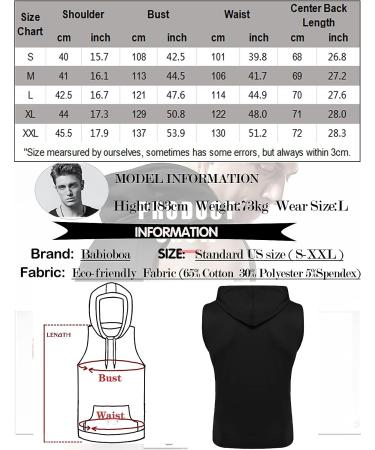 Amussiar Men's Sleeveless Workout Hooded Tank Top - Large Black - Buy Online on GoSupps.com