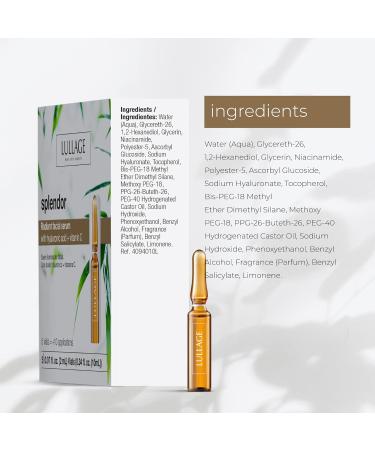 Splendor Radiant Facial Serum Ampoules | Hyaluronic Acid & Vitamin C for Skin Firming | Lullage Revitalizing Serum - Buy Online on GoSupps.com