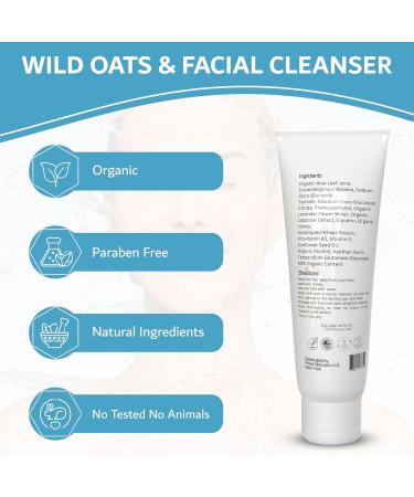 PRESS Wild Oats & Honey Facial Cleanser - Gentle 3.4 oz Natural Cleanser for All Skin Types - International Shipping Available - Buy Online on GoSupps.com