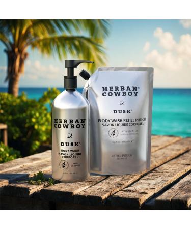Herban Cowboy Dusk Body Wash 30 oz Aluminum Bottle and 64 oz Refillable Pounch - Buy Online on GoSupps.com