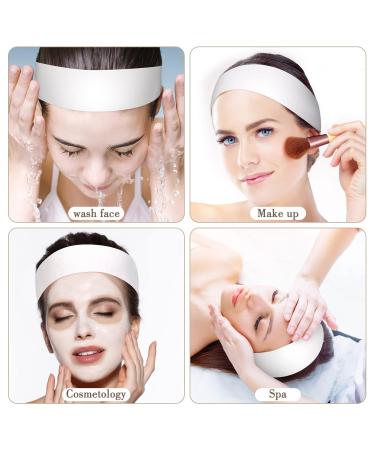 Sublaga 40 Pack Disposable Spa Headbands for Women - Esthetician Supplies for Facials - Stretch Headbands for Hair - 40pcs White - Buy Online on GoSupps.com